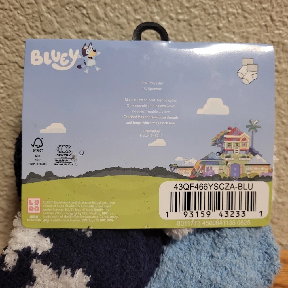 NWT Ludo Studio Bluey 4 Pairs Turncuff Socks Size: 0 - 6M